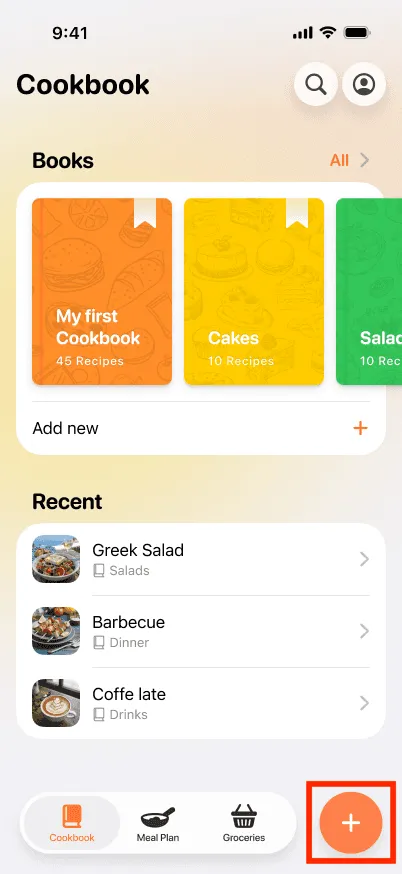 Cookbook start page