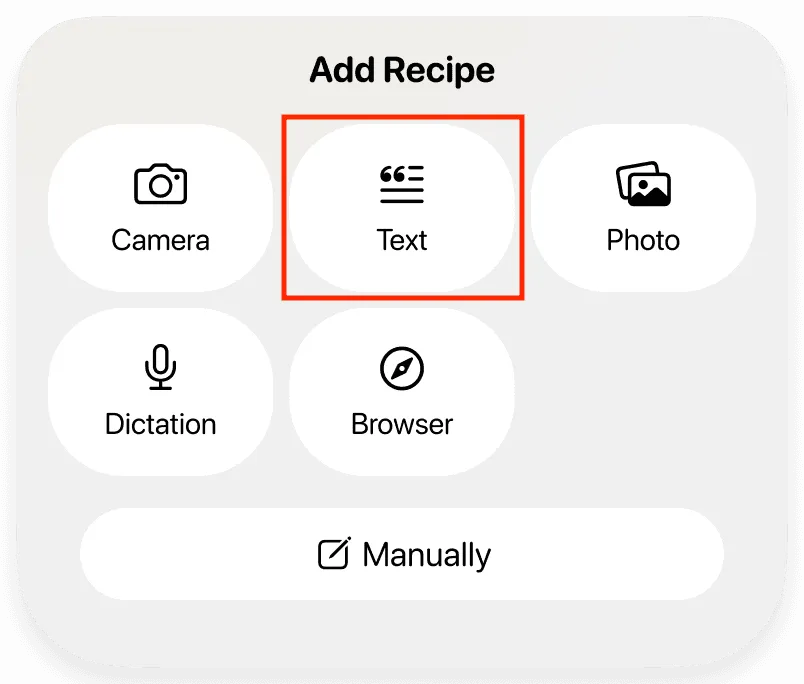 Text option