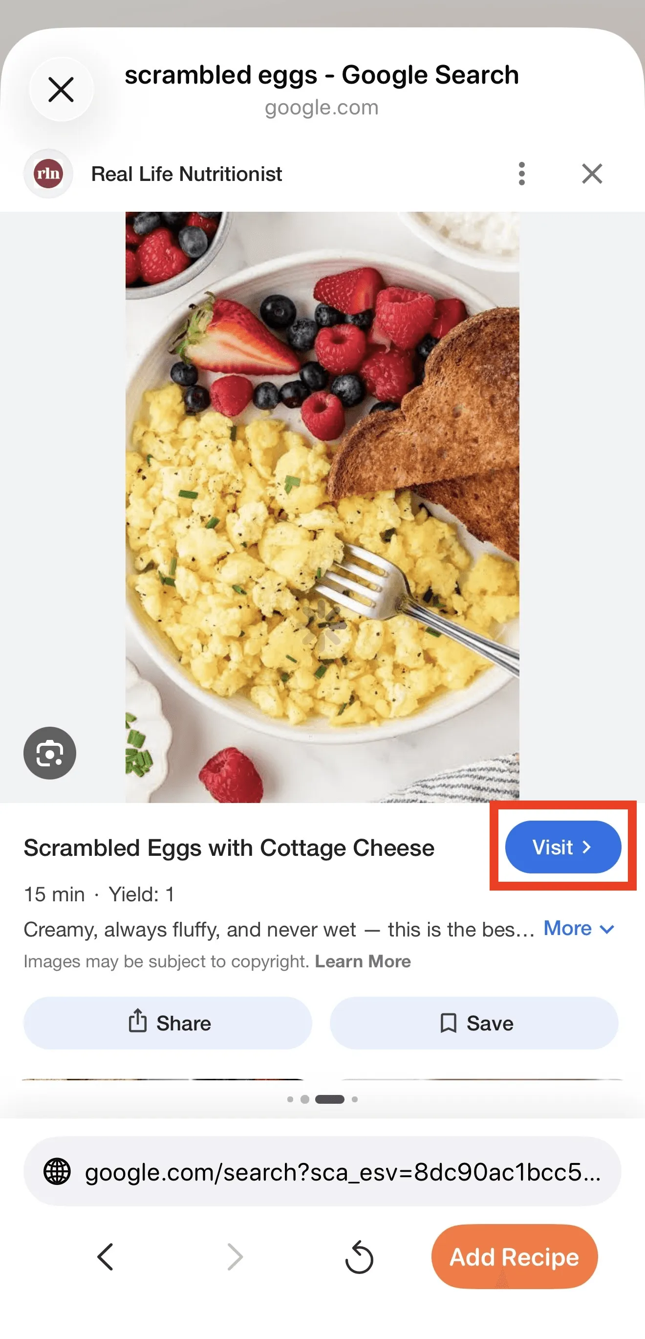 Visit recipe